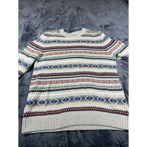 Vtg Abercrombie & Fitch‎ Small Red The Big Sweater Heavyweight Ramie Dad Grandpa